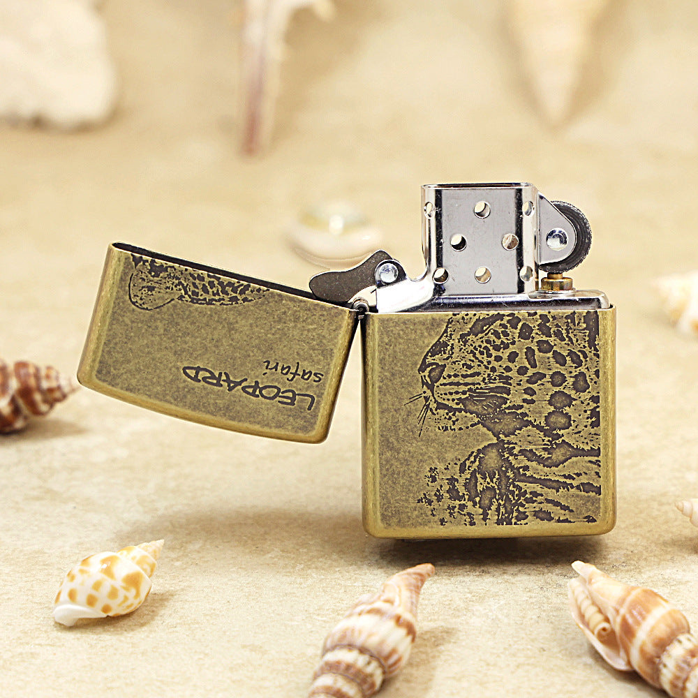 Zippo Antique Brass Leopard (Safari Series) - KR11