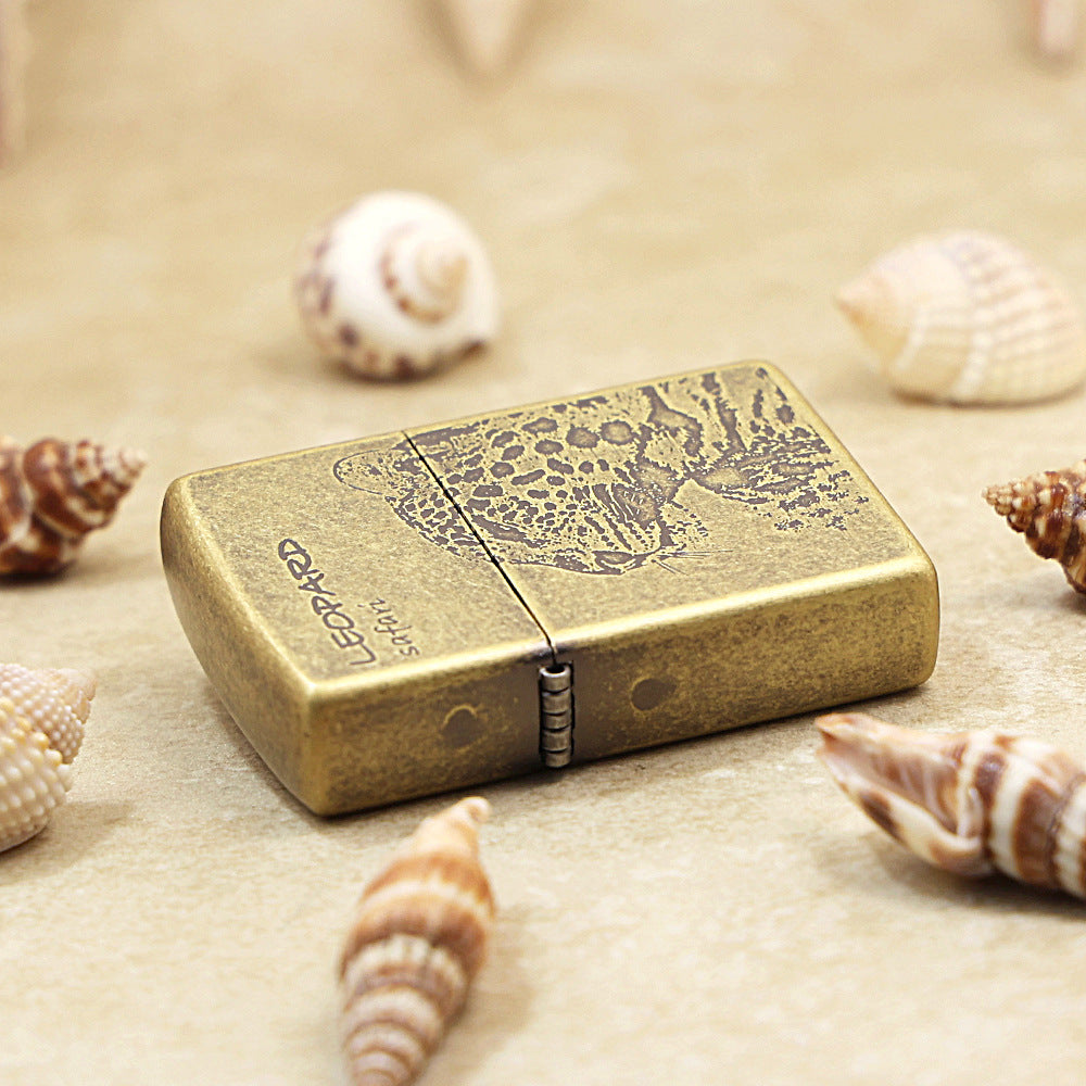 Zippo Antique Brass Leopard (Safari Series) - KR11