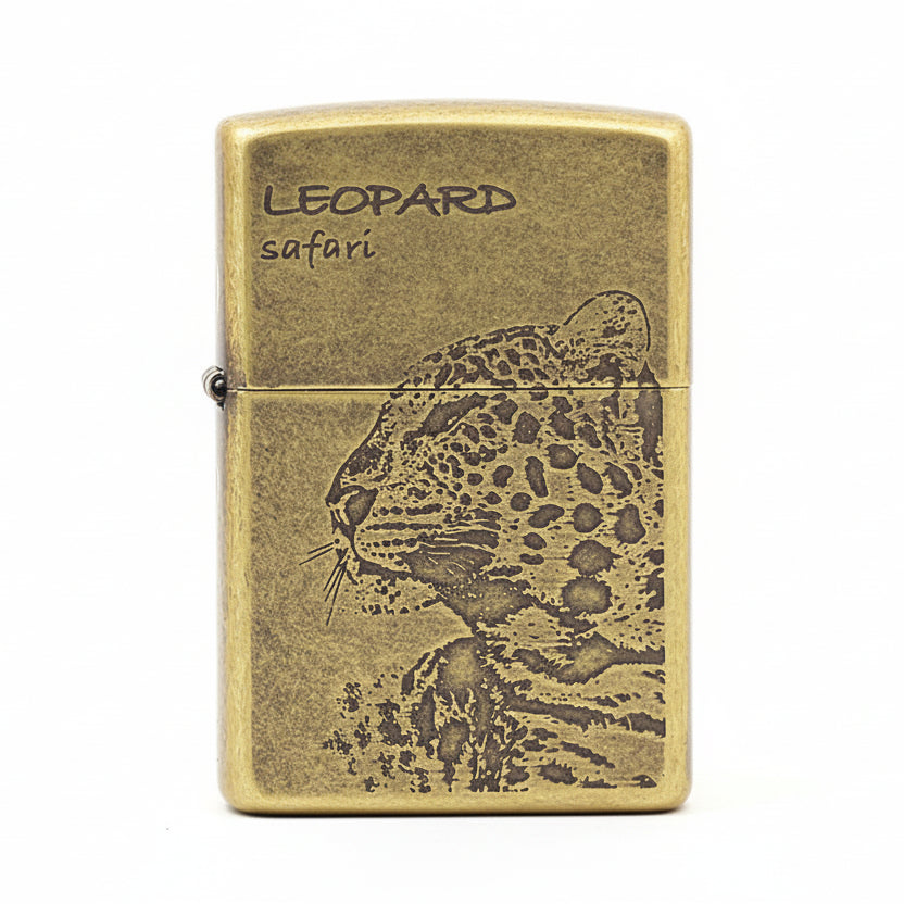 Zippo Antique Brass Leopard (Safari Series) - KR11