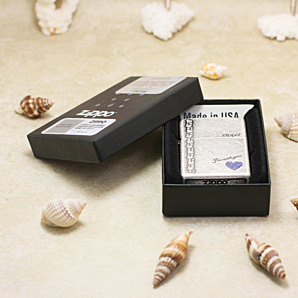Zippo Blue Heart 'I'm With You' - KR05