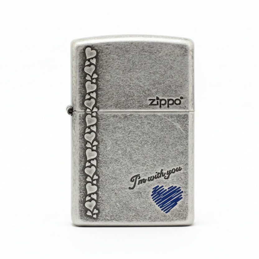 Zippo Blue Heart 'I'm With You' - KR05