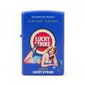 Zippo Blue Matte Color Printed Lucky Strike Pin-Up Girl - CS18