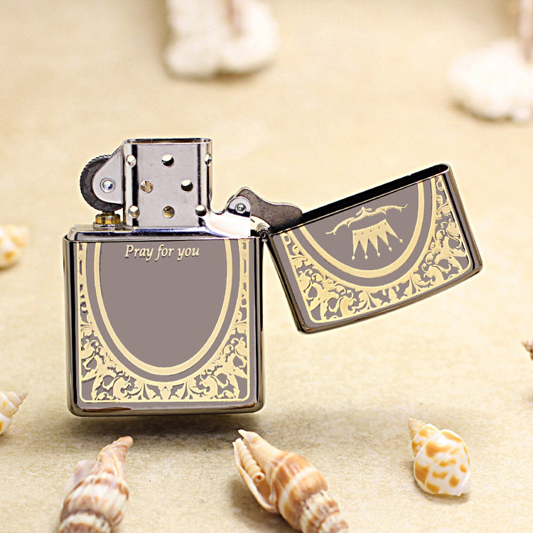 Zippo Crown Cross Black Ice - KR04