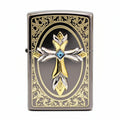 Zippo Crown Cross Black Ice - KR04