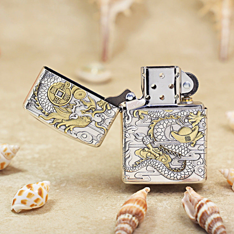 Zippo 'Dragon Brings Wealth' Deep Carve - DS110
