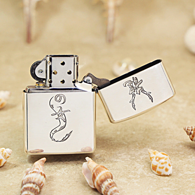 Zippo 'Dragon Girl' Multi-Media Carving - DS117
