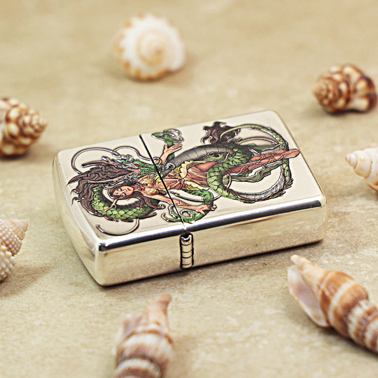 Zippo 'Dragon Girl' Multi-Media Carving - DS117