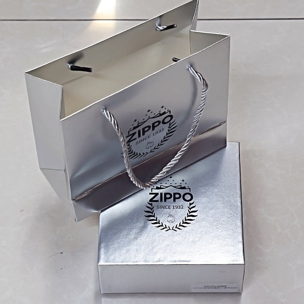 Zippo Heavy Carved Two-Tone Koi Fish and Turbulent Waves Case - CM14