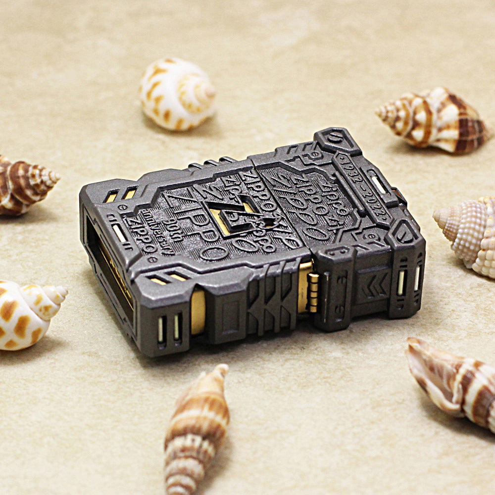 Zippo Heavy Relief 90th Anniversary Mecha Digital Case Set - CM51