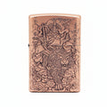Zippo Heavy Relief Copper Tone Zhao Gongming God of Wealth on Tiger - CM34