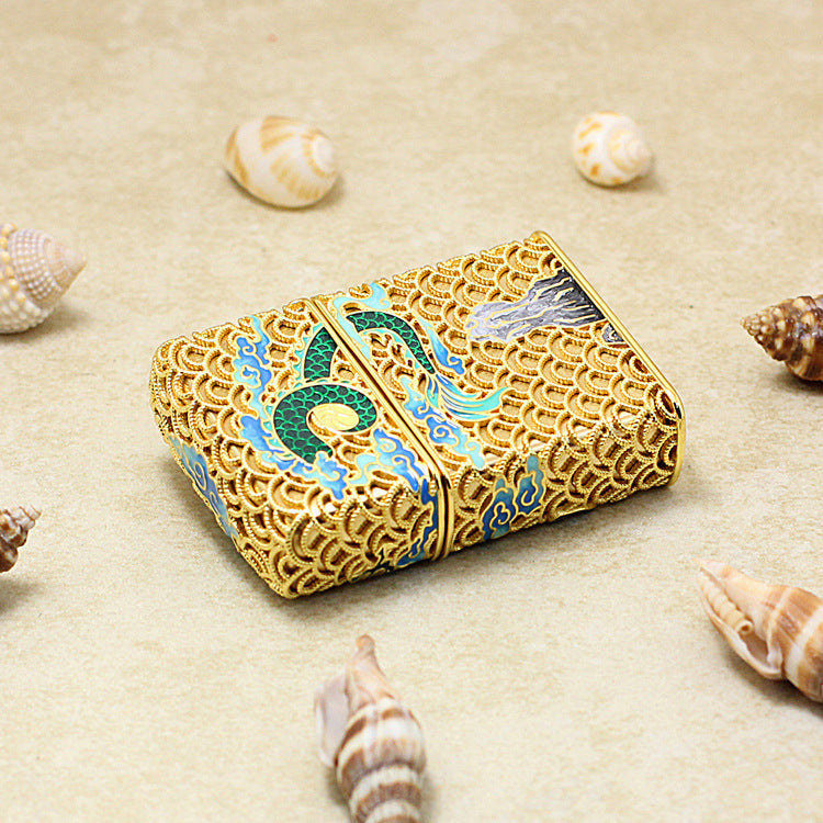 Zippo Heavy Relief Dragon and Phoenix Bring Prosperity Pair Set - CM54