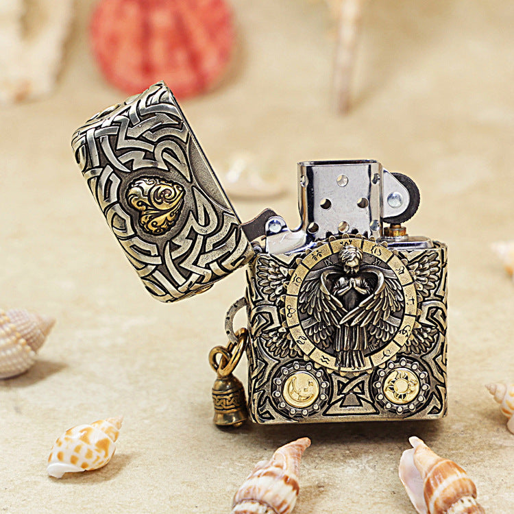 Zippo Heavy Relief Embellished Guardian Angel and Celtic Knotwork - CM07