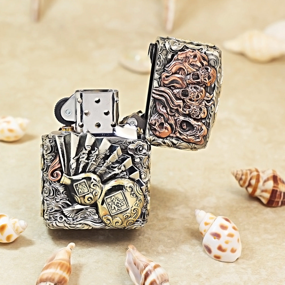 Zippo Heavy Relief Embellished Zhong Kui Demon Slayer - CM03