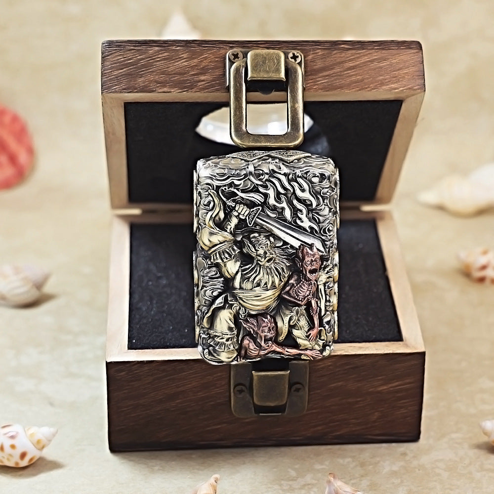 Zippo Heavy Relief Embellished Zhong Kui Demon Slayer - CM03