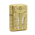 Zippo Heavy Relief Gold Warrior Armor Case Set - CM40