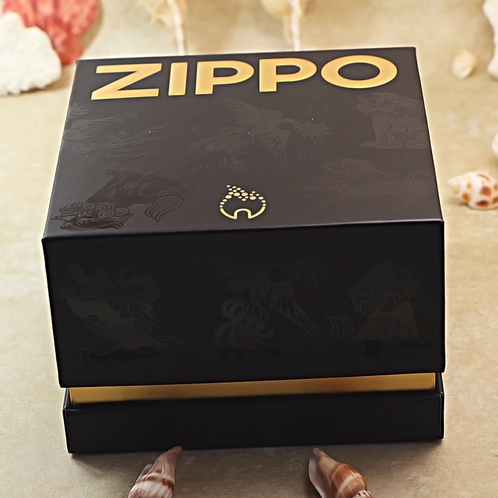 Zippo Heavy Relief Painted Gold Animal Figurine Basketball - CM10