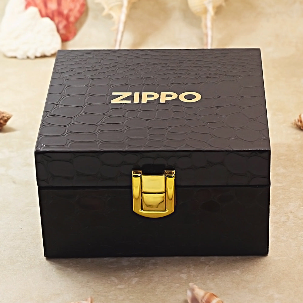 Zippo Heavy Relief Silver Openwork Diamond Cross Case - CM21