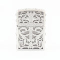 Zippo Heavy Relief Silver Openwork Diamond Cross Case - CM21