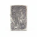 Zippo Heavy Relief Silver Phoenix and Peony Case - CM35
