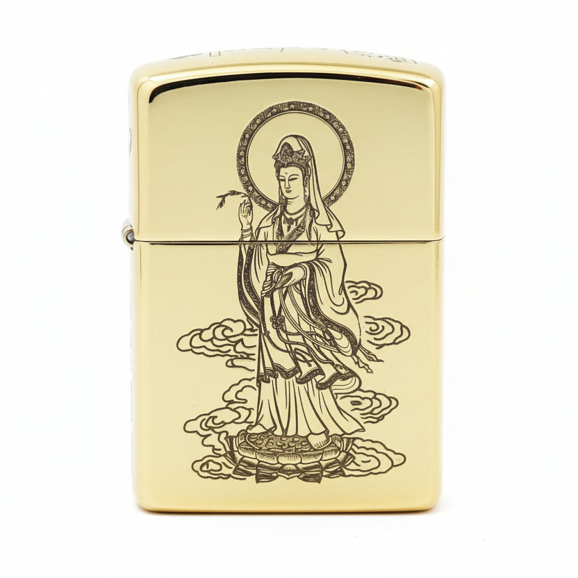 Zippo High Polish Brass Bodhisattva Avalokitesvara - CC92