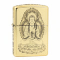 Zippo High Polish Brass Deep Engraved Seated Tathagata Buddha - CC159