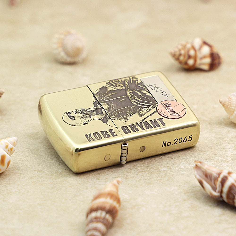 Zippo High Polish Brass Engraved Kobe Bryant Lakers Emblem - CC152