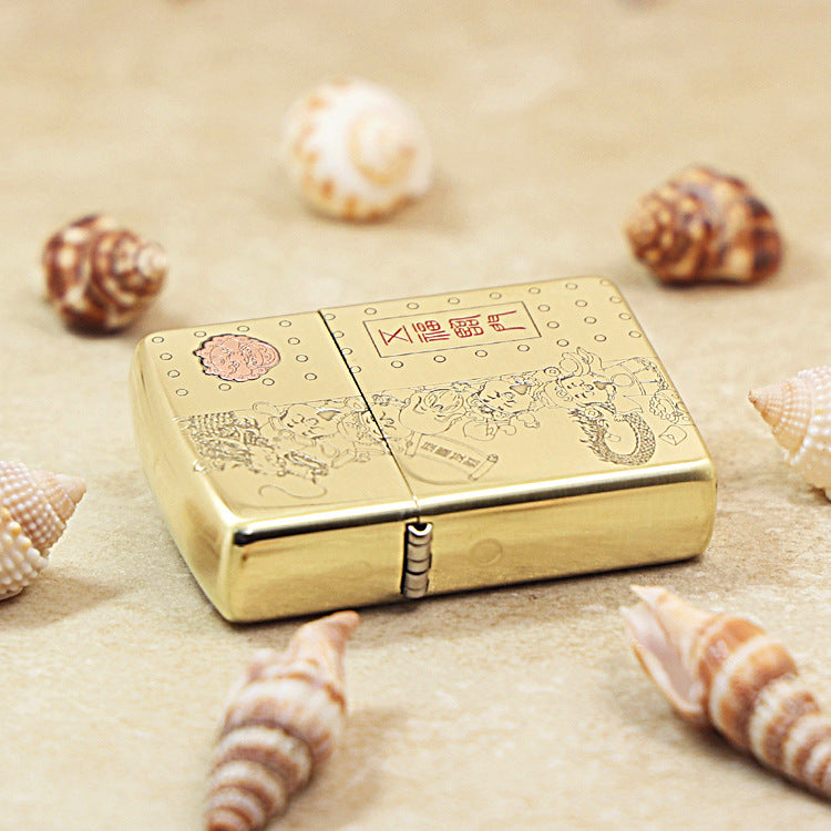 Zippo High Polish Brass Five Blessings Descend - CC90