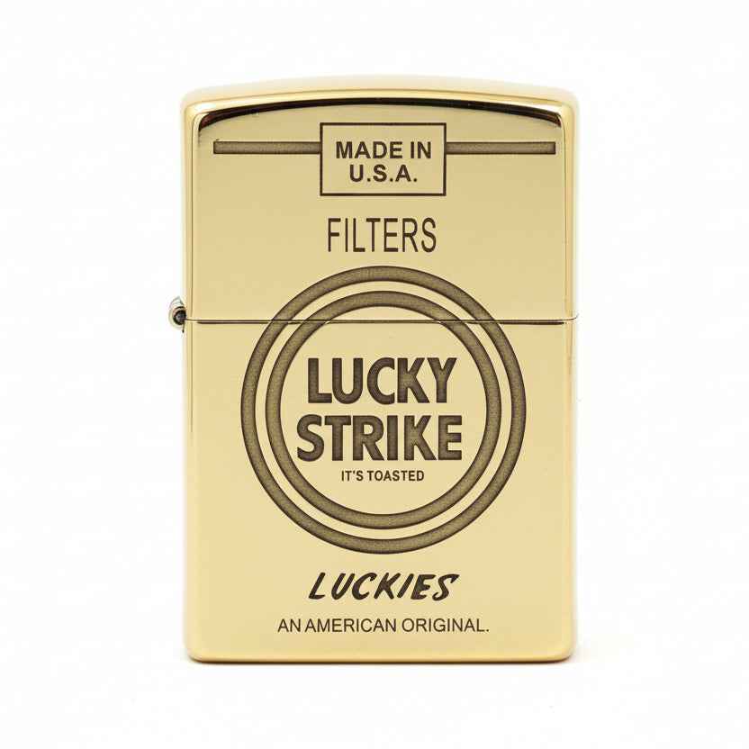 Zippo High Polish Brass Lucky Strike Filters - CC97