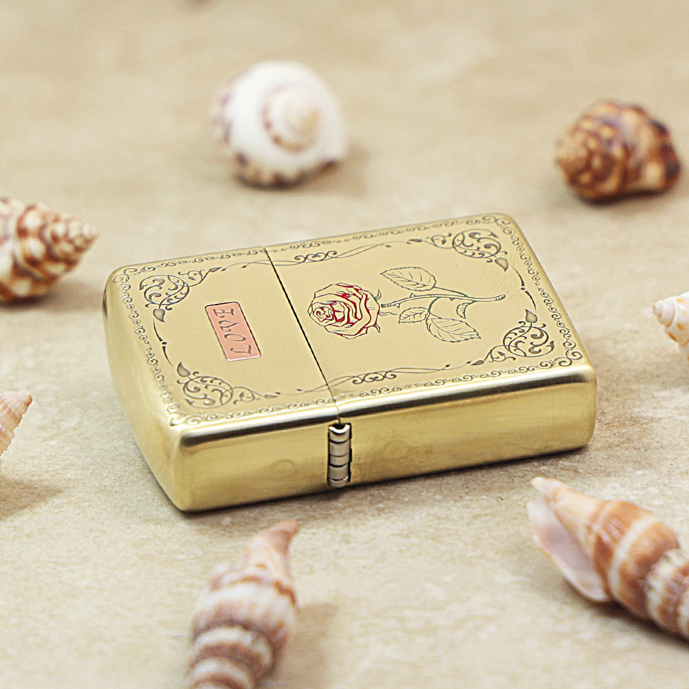 Zippo High Polish Brass Rose Vow Love - CC88