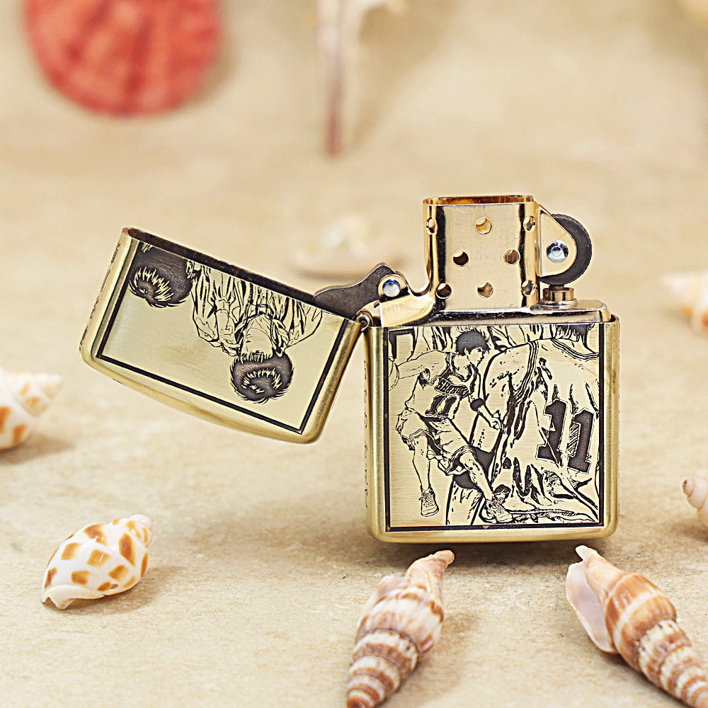 Zippo High Polish Brass Slam Dunk Rukawa Kaede - CC91