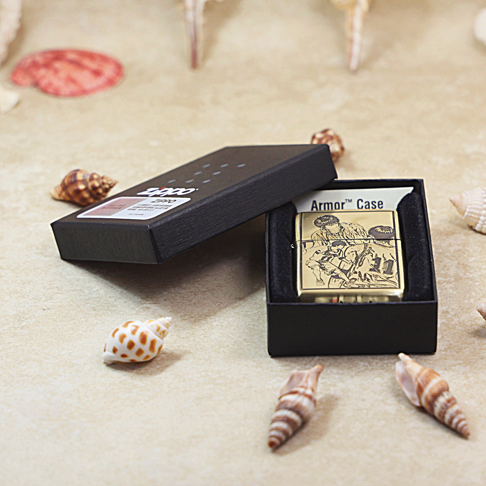 Zippo High Polish Brass Slam Dunk Rukawa Kaede - CC91