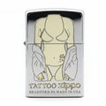 Zippo High Polish Chrome Deep Engraved Tattoo Pin-Up Torso - SC19