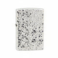 Zippo High Polish Chrome Heavy Texture Meteorite Crater - CM06