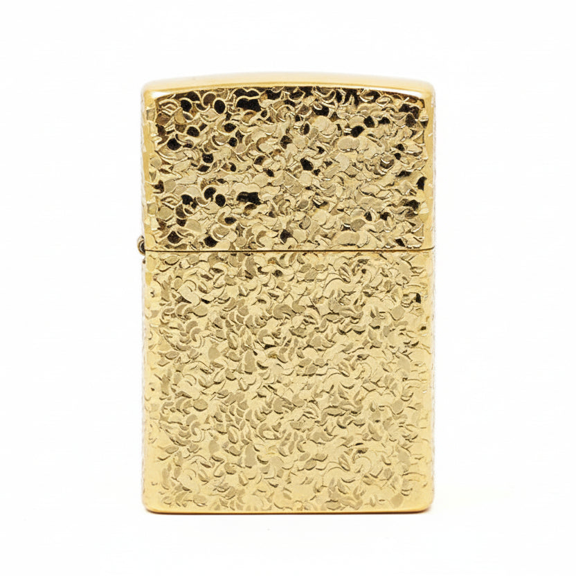 Zippo High Polish Gold Crushed Ice Texture Case - CM43