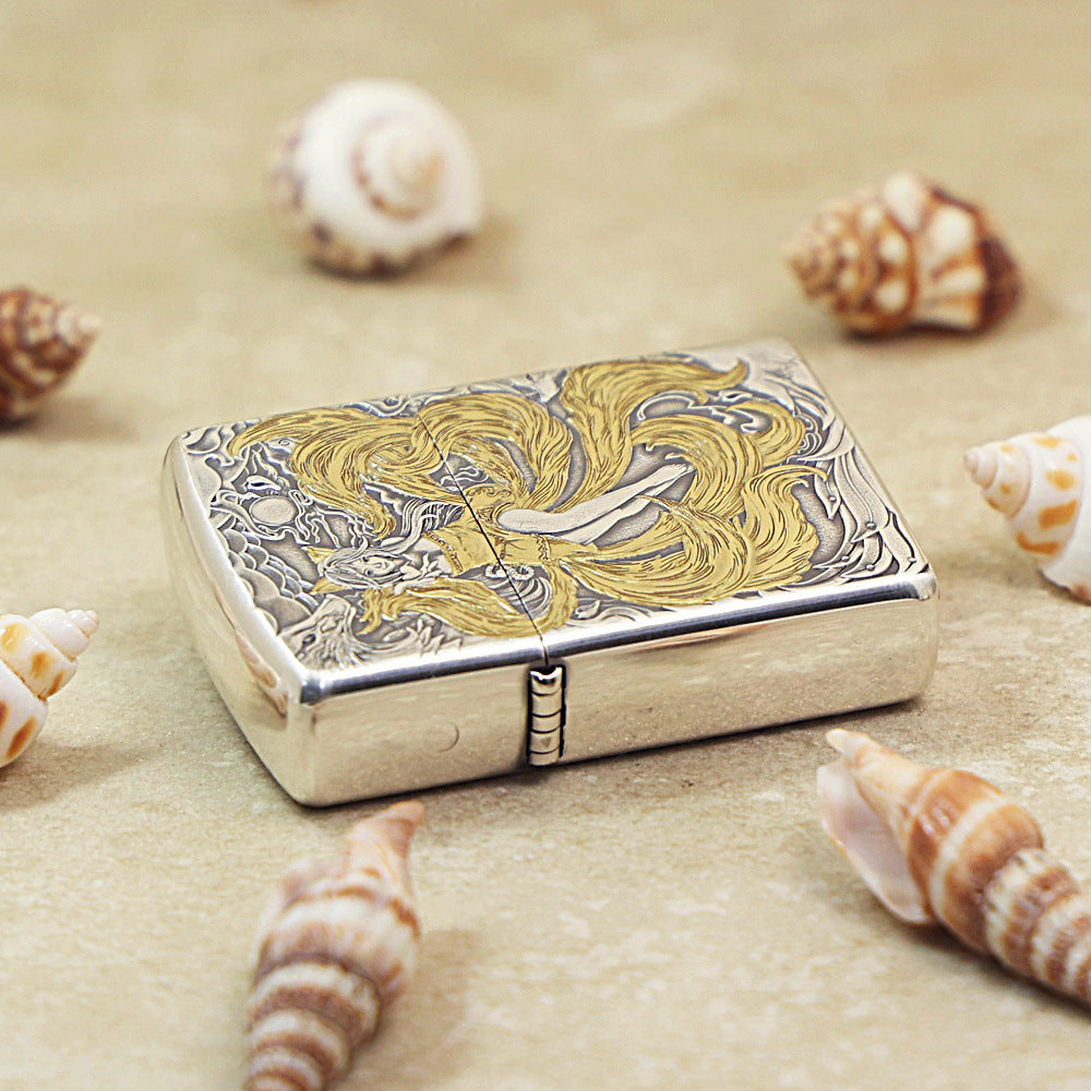 Zippo 'Nine-Tailed Fox Spirit' Deep Carve Two-Tone - DS119