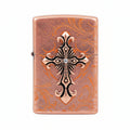 Zippo Ornate Cross Antique Copper - KR07