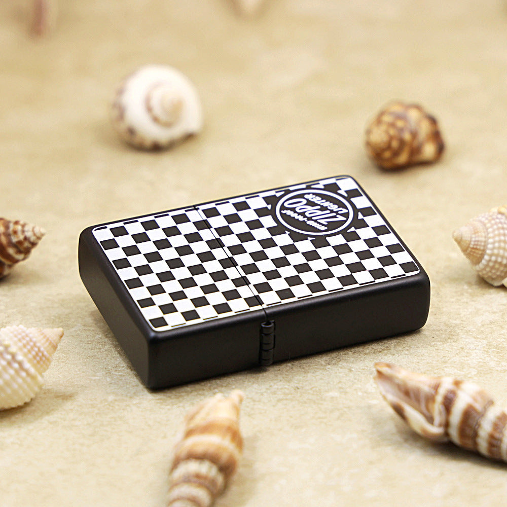 Zippo Retro Flat Top Black & White Checkerboard Edition - KR13