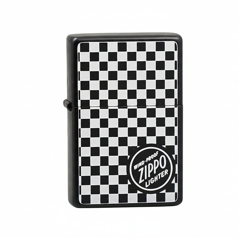 Zippo Retro Flat Top Black & White Checkerboard Edition - KR13