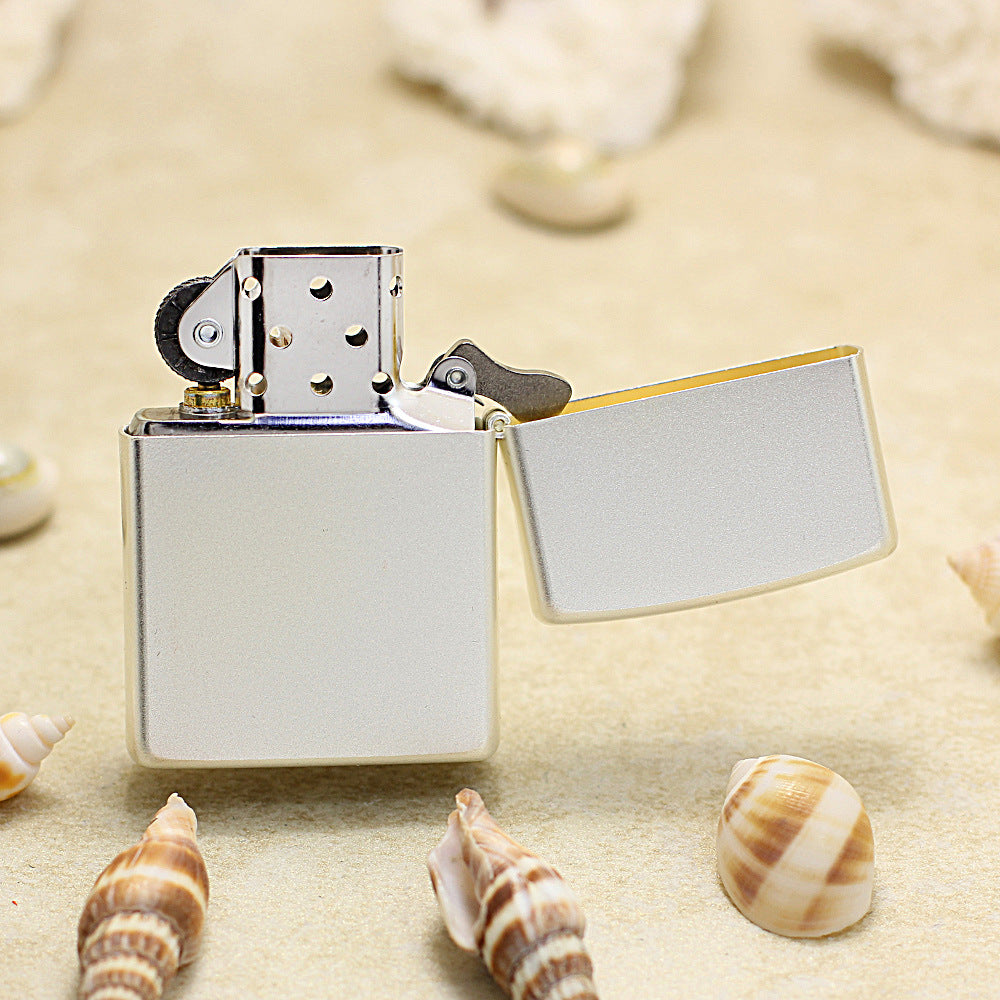 Zippo Silver Brushed Color Printed Pin-Up Girl in the Wind - CS29