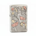 Zippo Silver Deep Carved Mermaid and Ocean Fantasy - CM09