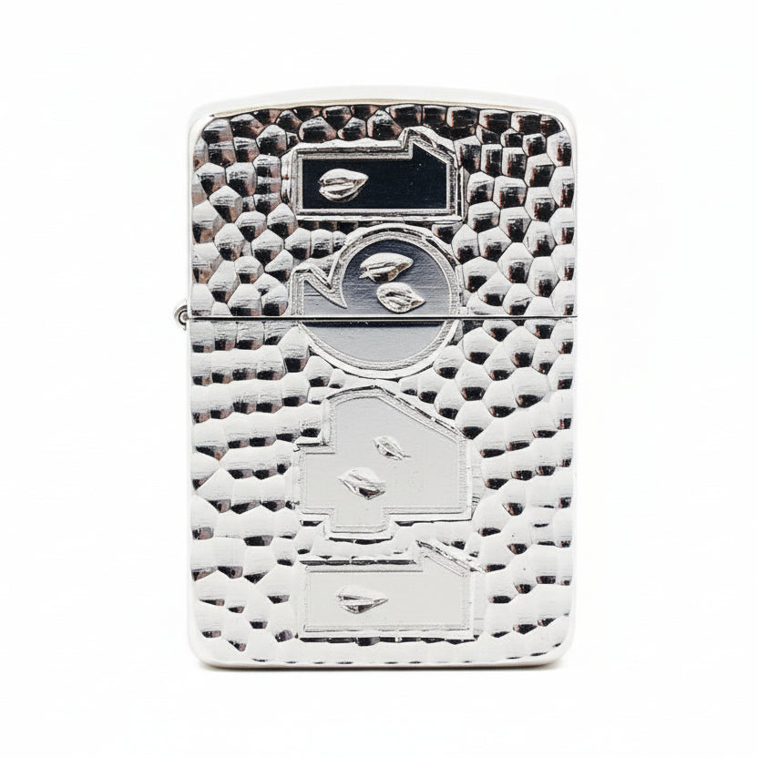Zippo Silver-Plated 'Meteor Crater' 1941-DS84
