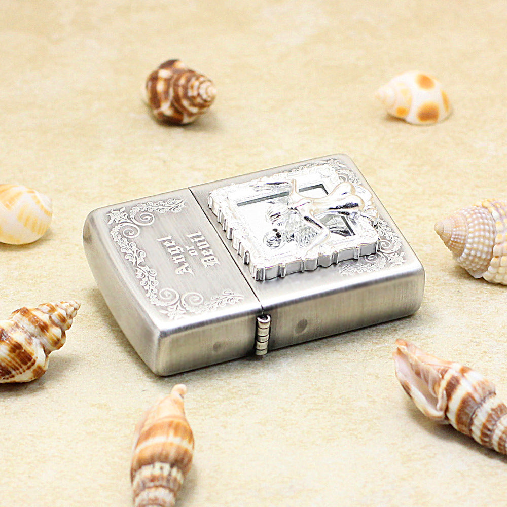 Zippo Silver-Plated 'Mirror Woman' Embossed Design 205-DS57