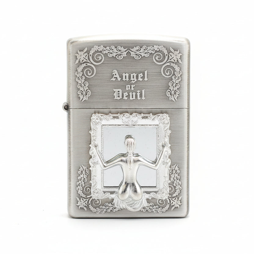 Zippo Silver-Plated 'Mirror Woman' Embossed Design 205-DS57