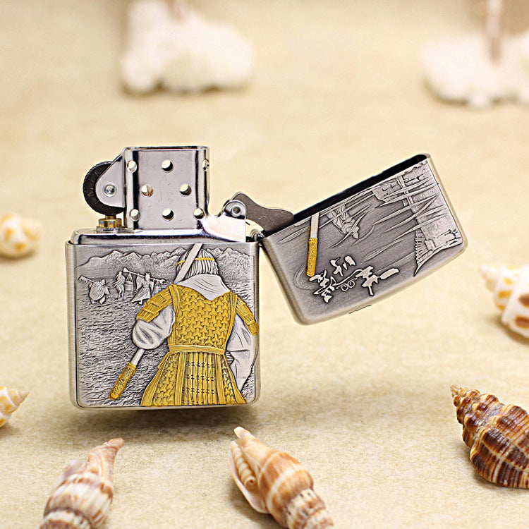 Zippo Silver and Gold Deep Carved Monkey King Figure - SC13