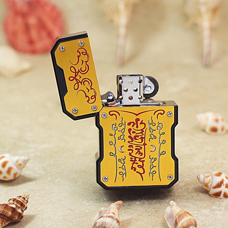 Zippo Slim Case Gold 'Energy Talisman' - Armor Shell Edition - DS126