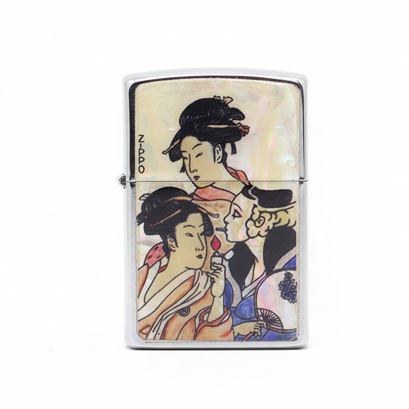 Zippo Three Geishas Mother-of-Pearl Inlay (Shell Beauty Series) - JP08