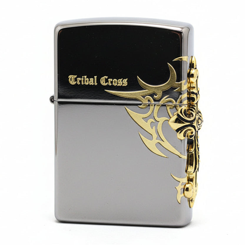 Zippo Tribal Cross Black Ice - KR03