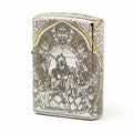 Zippo Two Tone Deep Carved Victorious Fighting Buddha Lotus - SC20