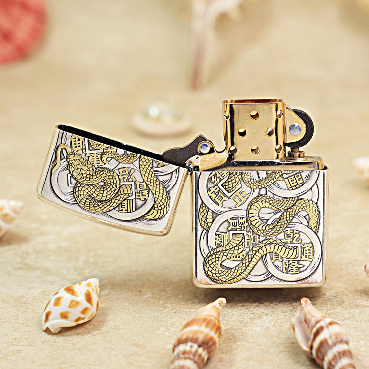 Zippo Two-Tone 'Five Coins & Spirit Serpent' 168-DS88