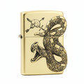 Zippo Venomous Snake Emblem Antique Brass - JP49